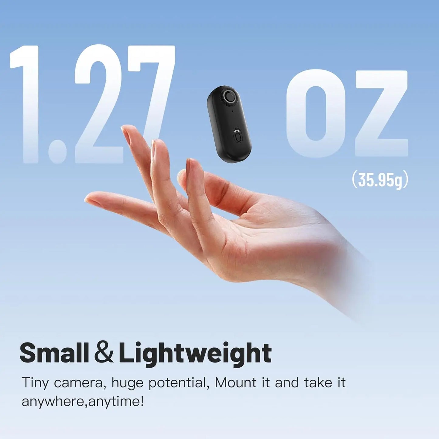 POV Camera with Magnetic Body Clip Small Body Wearable Camera 128G 1080P Small Tiny Outdoor Vlog Recorder Action Camera Sport DV