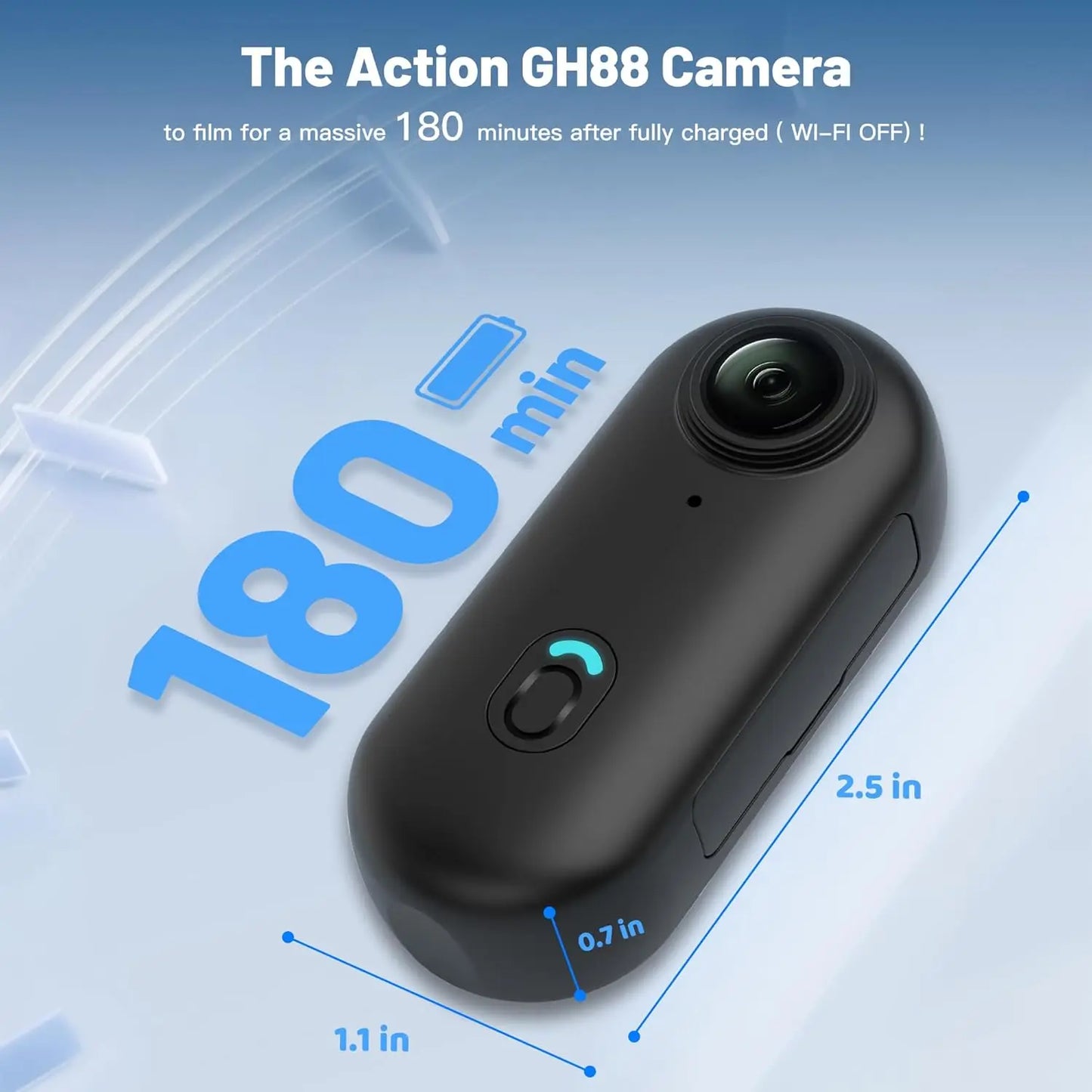 POV Camera with Magnetic Body Clip Small Body Wearable Camera 128G 1080P Small Tiny Outdoor Vlog Recorder Action Camera Sport DV