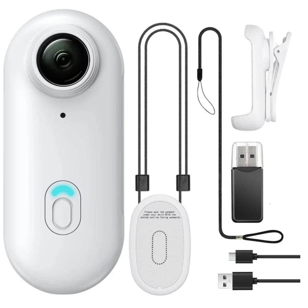 POV Camera with Magnetic Body Clip Small Body Wearable Camera 128G 1080P Small Tiny Outdoor Vlog Recorder Action Camera Sport DV